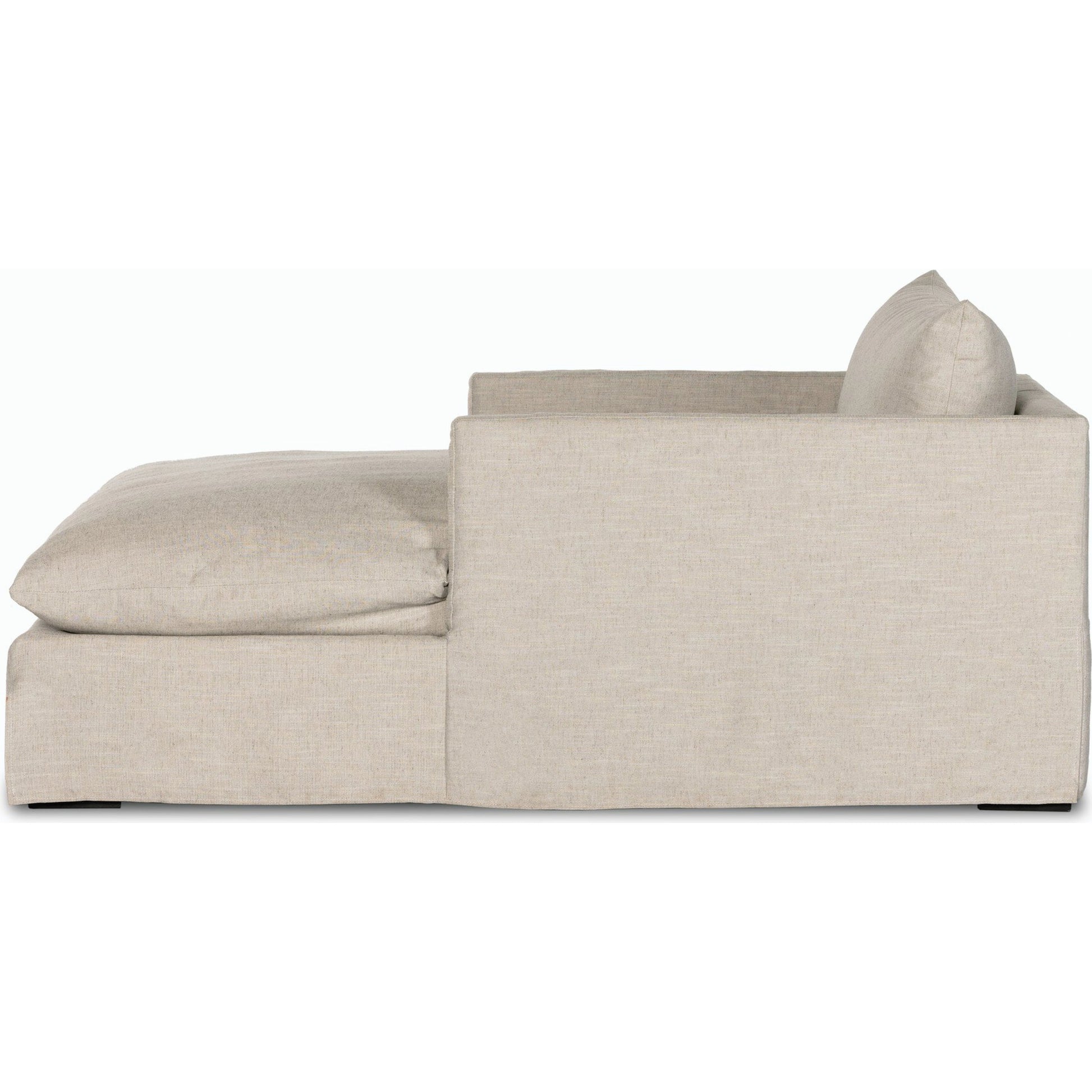 Habitat Chaise Lounge by Four Hands in bennett moon. Made from 100% polyester, solid banak, pine plywood in a modern style.
