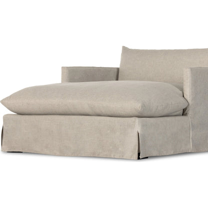 Habitat Chaise Lounge by Four Hands in bennett moon. Made from 100% polyester, solid banak, pine plywood in a modern style.