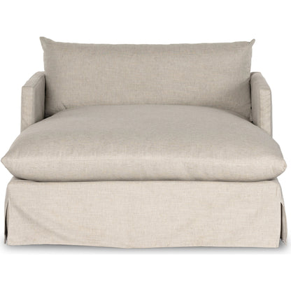 Habitat Chaise Lounge by Four Hands in bennett moon. Made from 100% polyester, solid banak, pine plywood in a modern style.