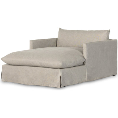 Habitat Chaise Lounge by Four Hands in bennett moon. Made from 100% polyester, solid banak, pine plywood in a modern style.