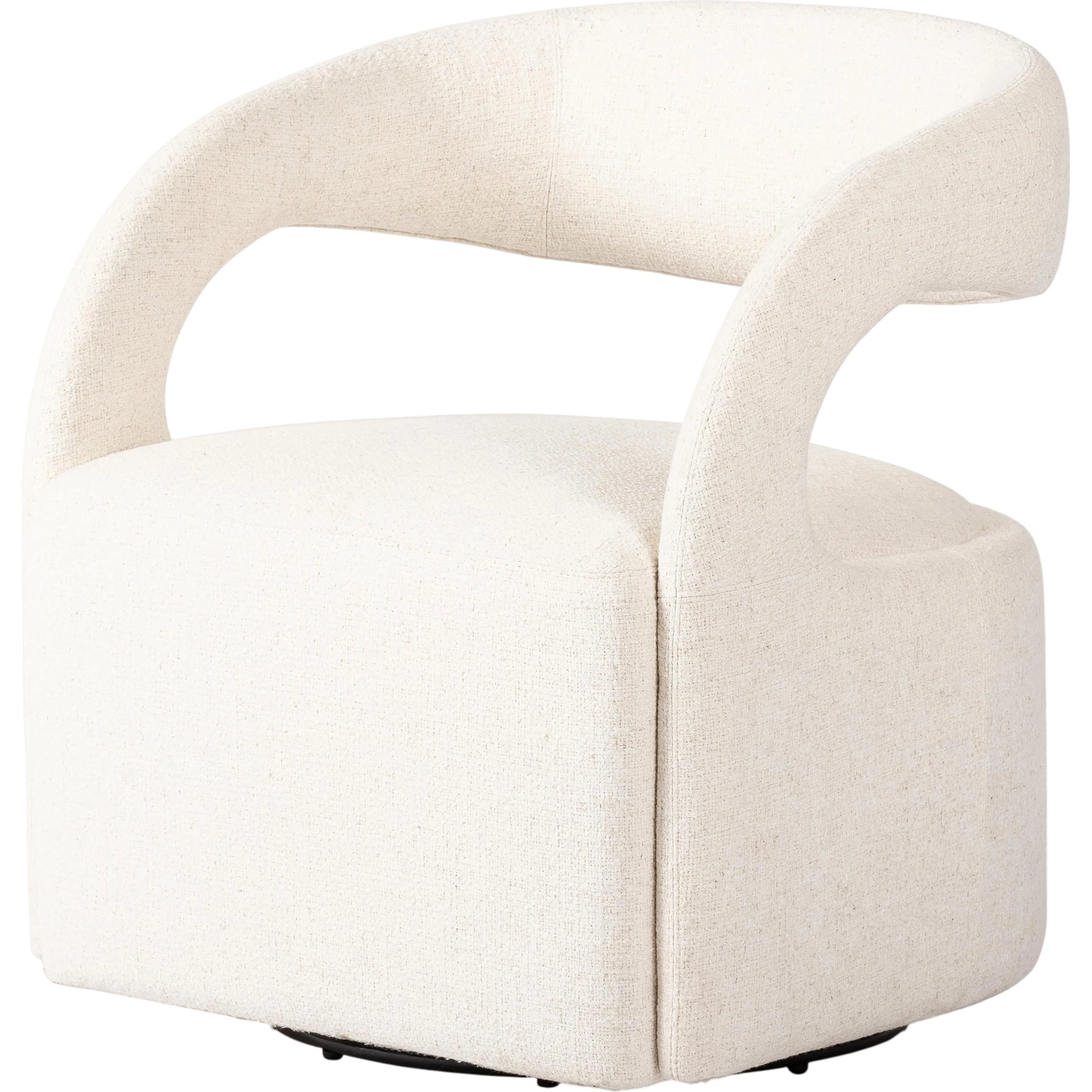 Hawkins Swivel Chair by Four Hands in sonoma butterscotch. Made from top grain leather, poplar plywood, 100% polyester in a modern style.