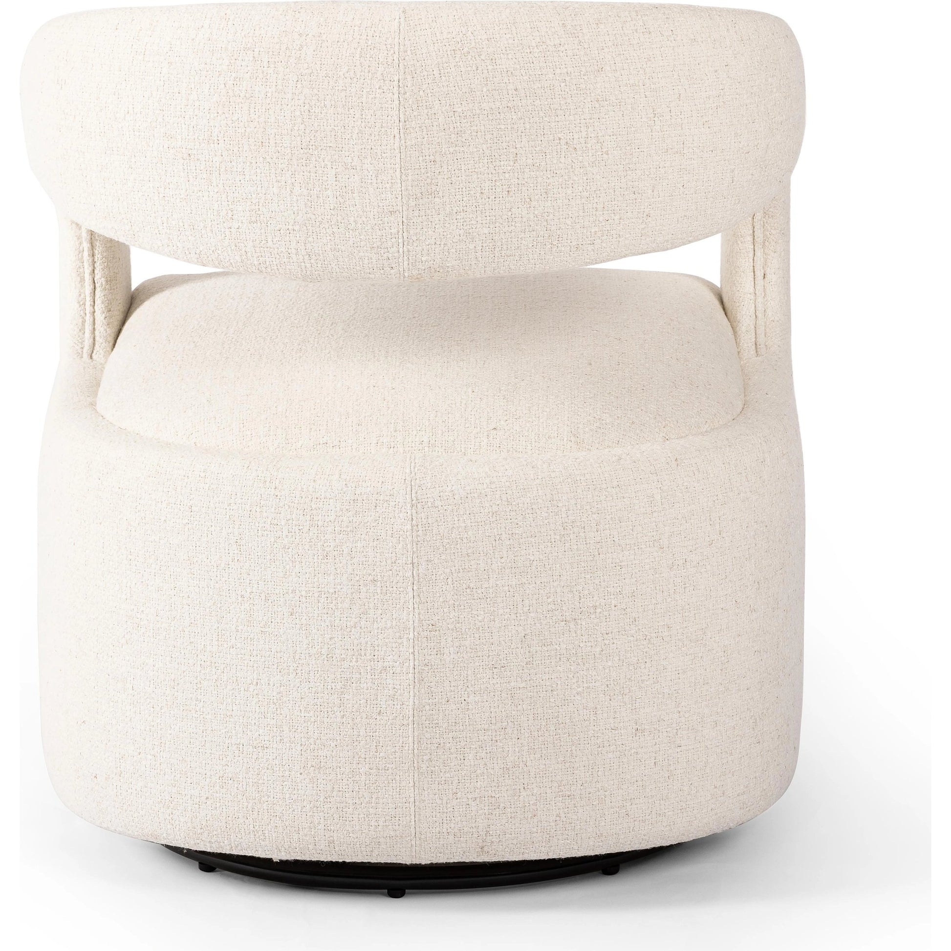 Hawkins Swivel Chair by Four Hands in sonoma butterscotch. Made from top grain leather, poplar plywood, 100% polyester in a modern style.