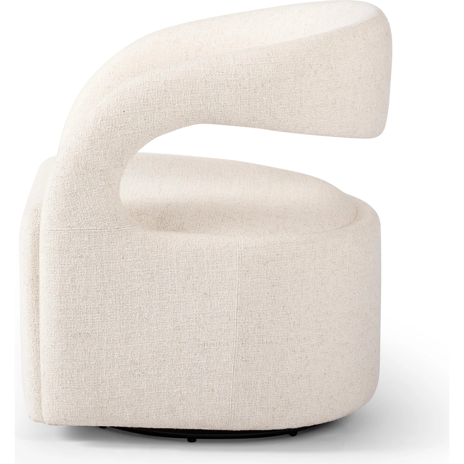 Hawkins Swivel Chair by Four Hands in sonoma butterscotch. Made from top grain leather, poplar plywood, 100% polyester in a modern style.