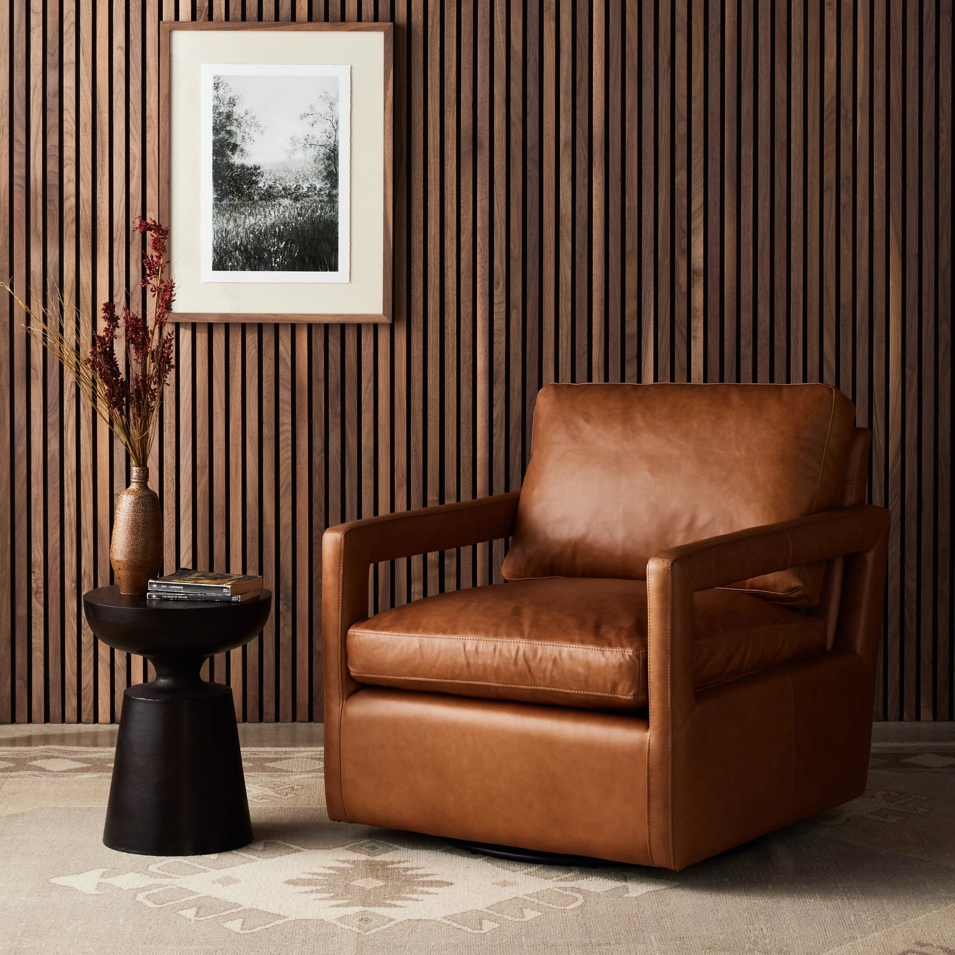 Olson Swivel Chair by Four Hands. Made from unique in a modern style.
