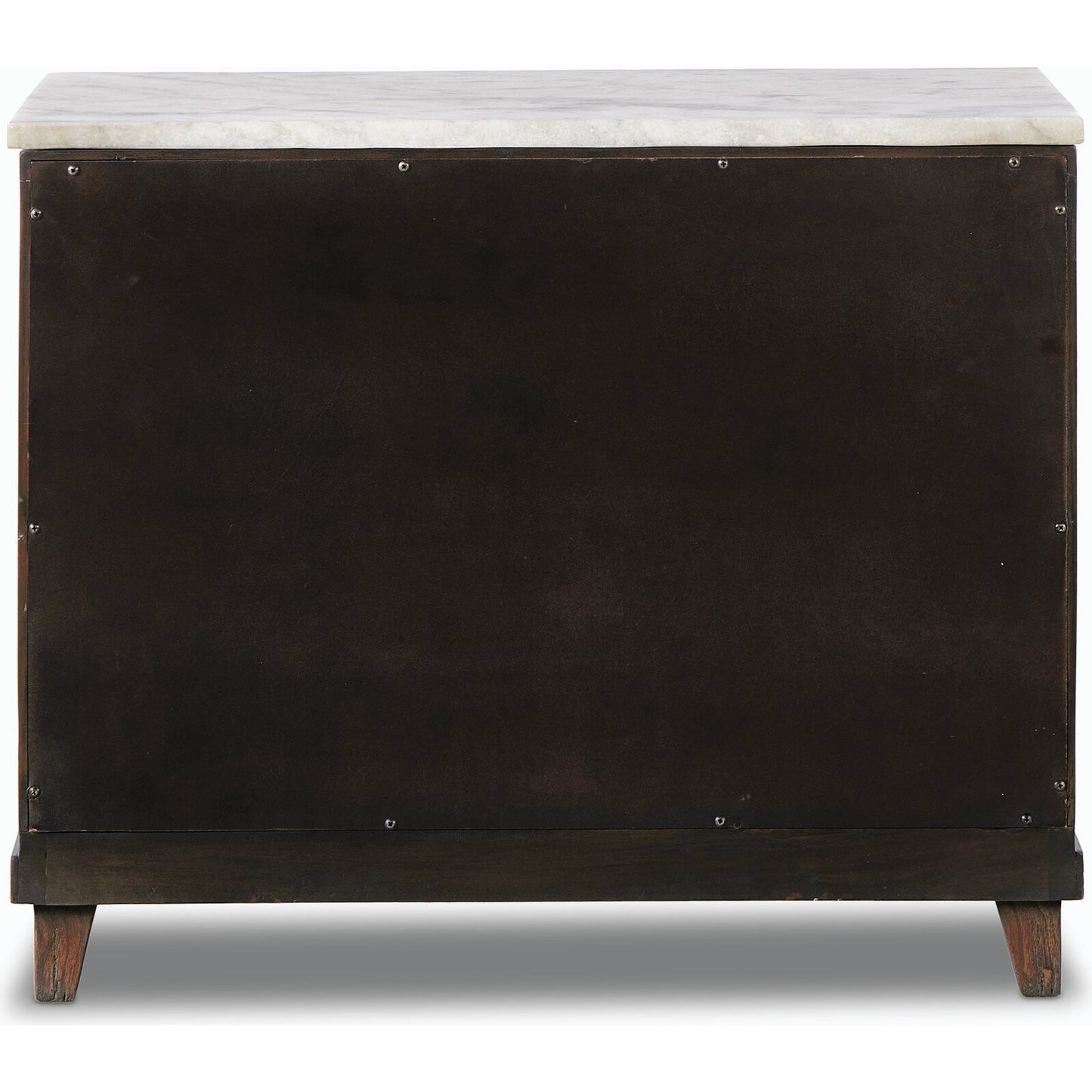 004 SI-2158342 | Additional Silo | Odette Nightstand by Four Hands in white statuario marble, antique belgium bleach, antique brass. Made from solid marble, solid mixed reclaimed wood, brass in a modern style.