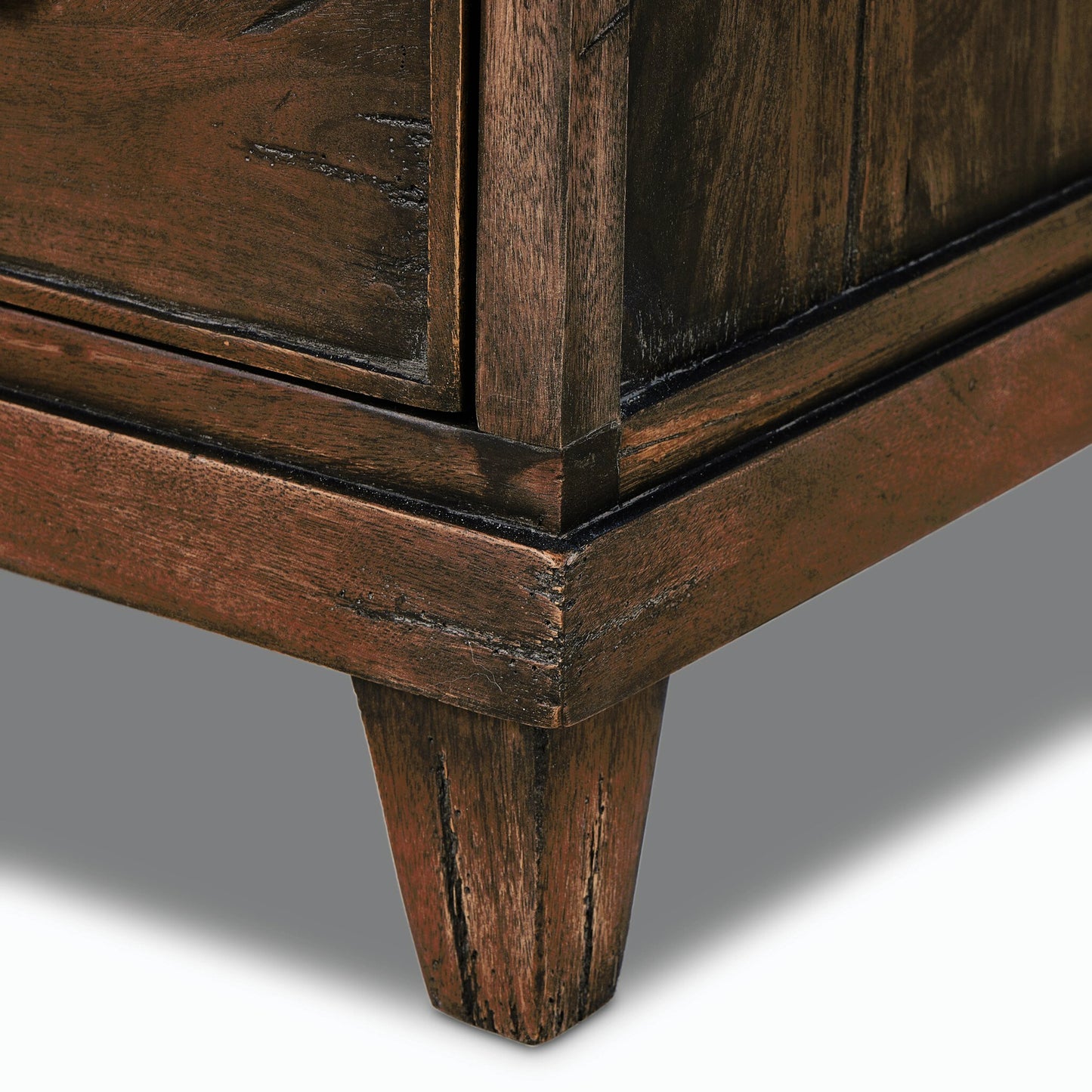 013 SI-2158342 | Closeup | Odette Nightstand by Four Hands in white statuario marble, antique belgium bleach, antique brass. Made from solid marble, solid mixed reclaimed wood, brass in a modern style.