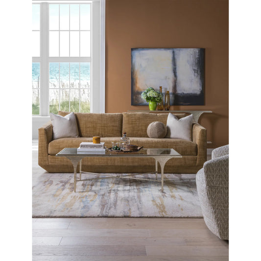 Porto Champagne Rectangular Cocktail Table by Artistica Home in champagne. Made from unique in a transitional style.