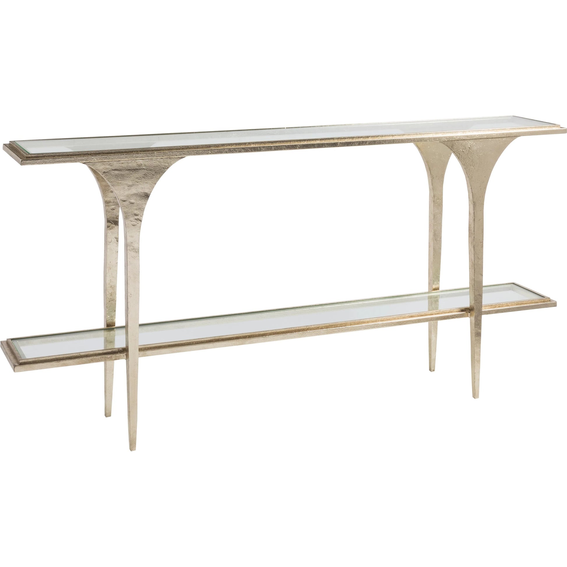Porto Champagne Console by Artistica Home in champagne. Made from unique in a unique style.