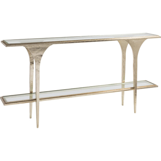 Porto Champagne Console by Artistica Home in champagne. Made from unique in a unique style.