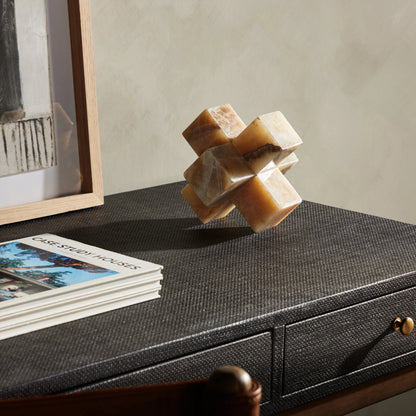 Onyx Jack Sculpture by Four Hands in natural. Made from onyx in a modern style.