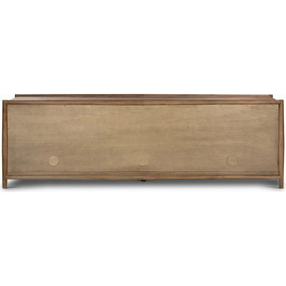 Glenview 6 Door Sideboard by Four Hands in weathered oak. Made from solid oak, thick oak veneer in a modern style.
