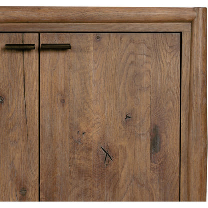 Glenview 6 Door Sideboard by Four Hands in weathered oak. Made from solid oak, thick oak veneer in a modern style.