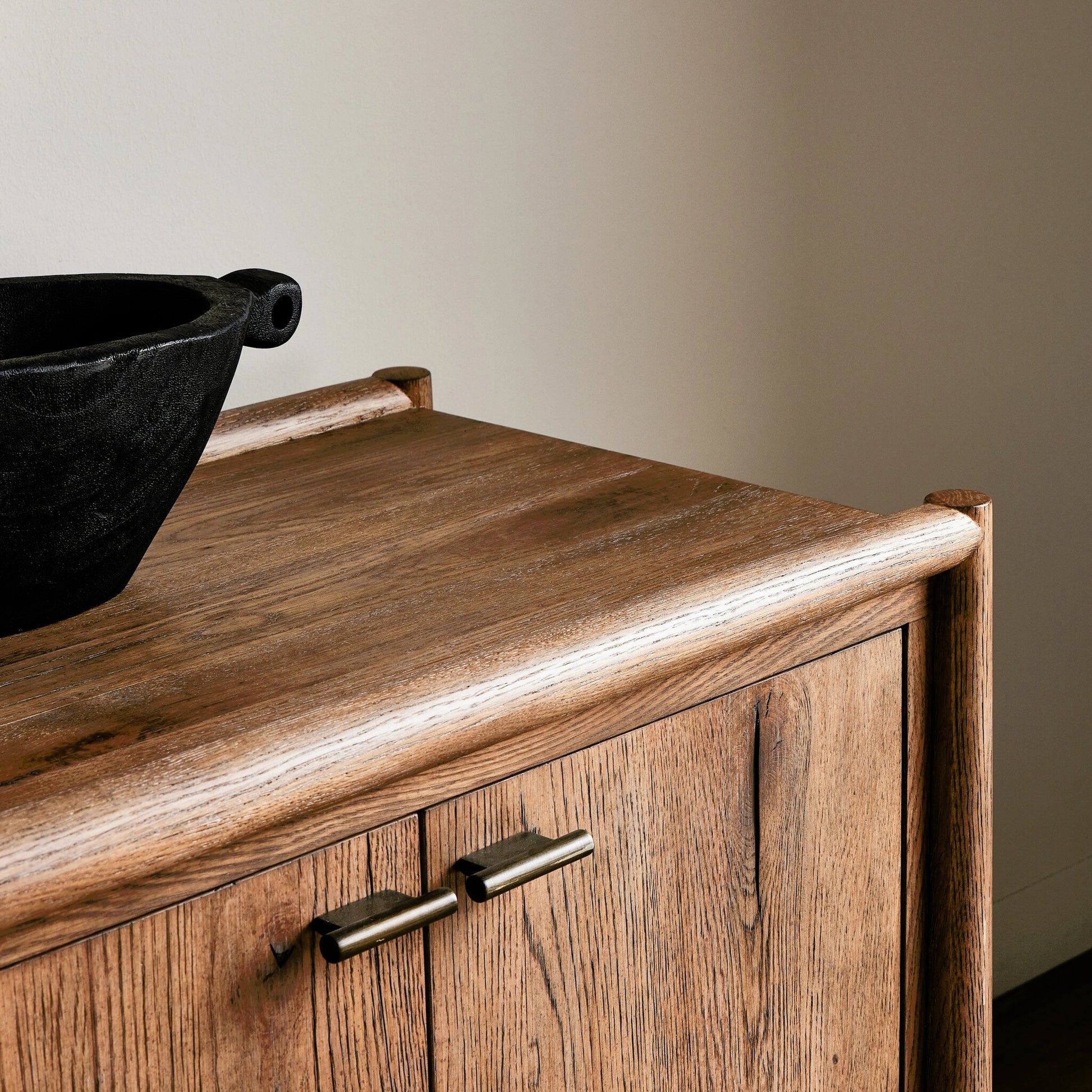 Glenview 6 Door Sideboard by Four Hands in weathered oak. Made from solid oak, thick oak veneer in a modern style.