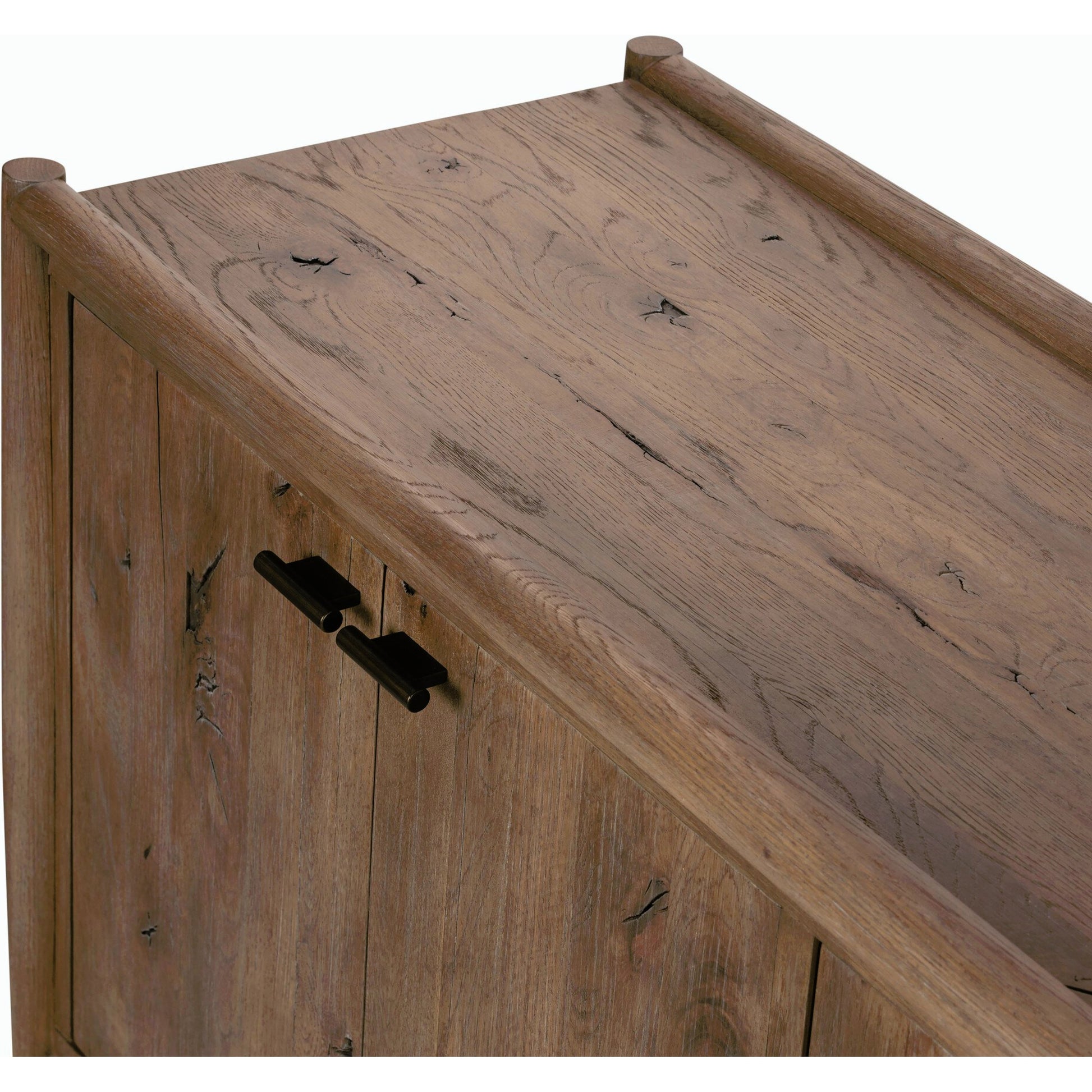 Glenview 6 Door Sideboard by Four Hands in weathered oak. Made from solid oak, thick oak veneer in a modern style.