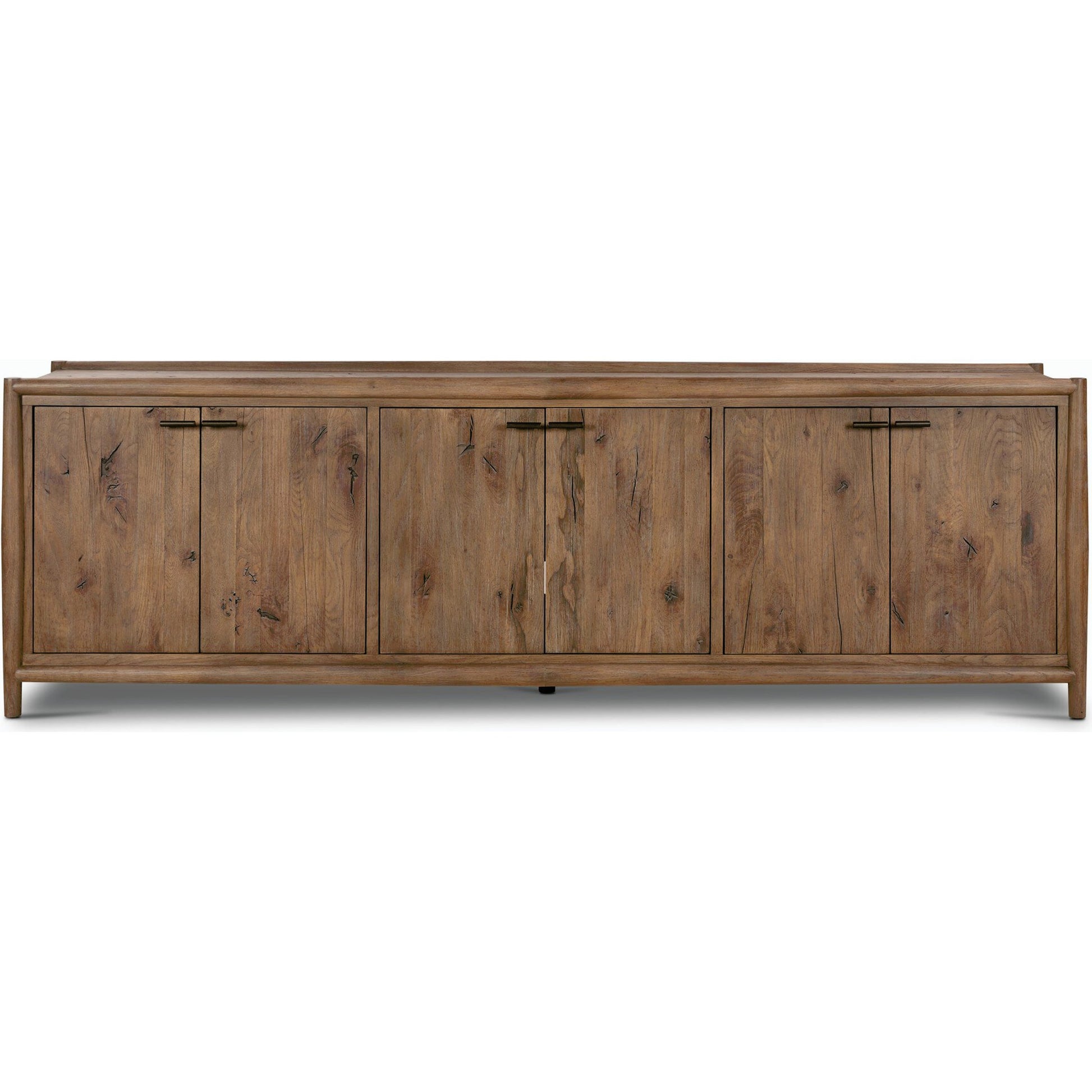 Glenview 6 Door Sideboard by Four Hands in weathered oak. Made from solid oak, thick oak veneer in a modern style.