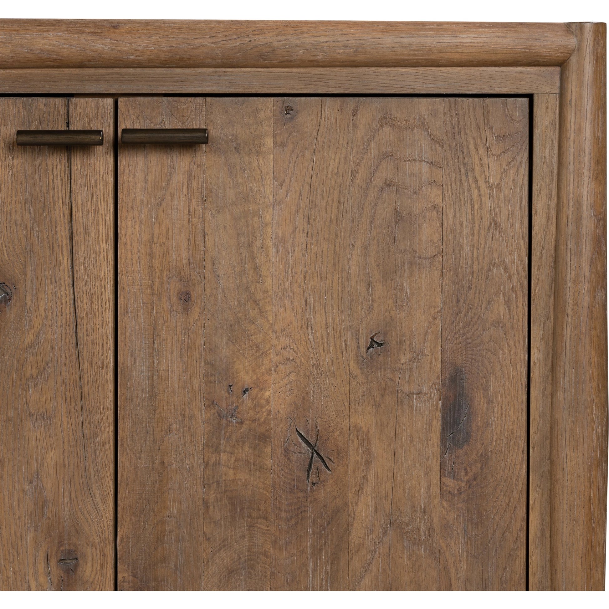 Glenview 6 Door Sideboard by Four Hands in weathered oak. Made from solid oak, thick oak veneer in a modern style.