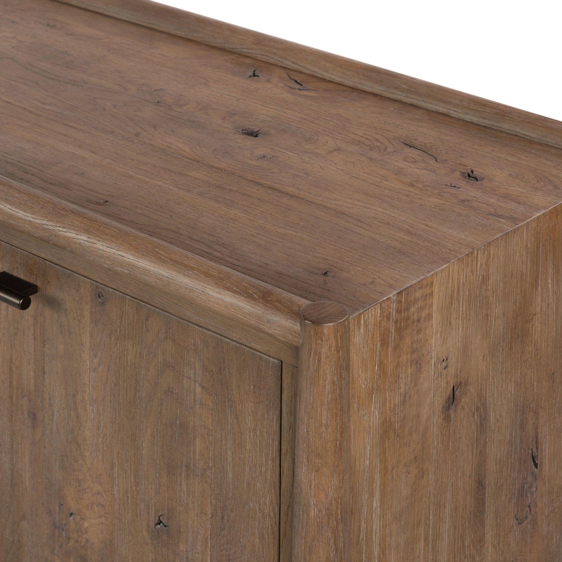 Glenview 6 Door Sideboard by Four Hands in weathered oak. Made from solid oak, thick oak veneer in a modern style.