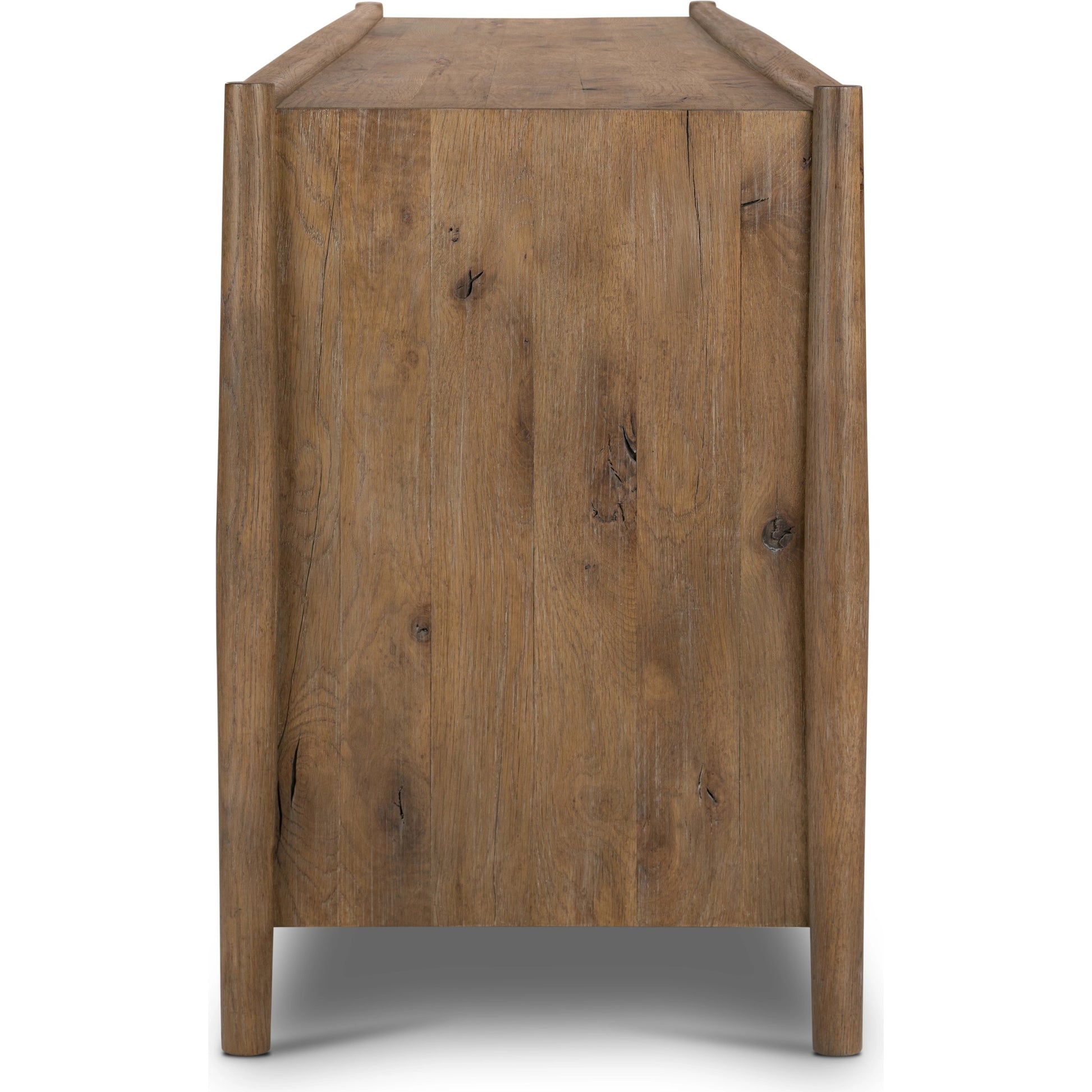 Glenview 6 Door Sideboard by Four Hands in weathered oak. Made from solid oak, thick oak veneer in a modern style.