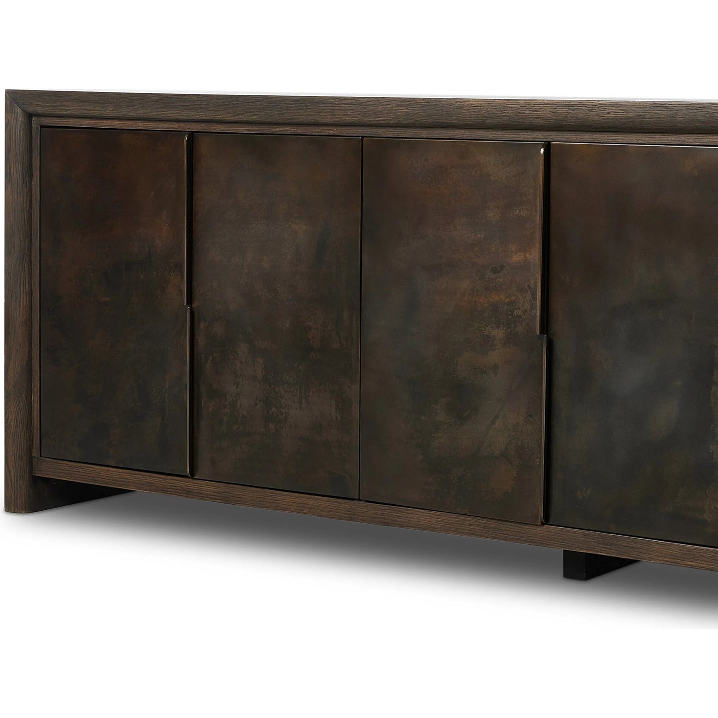 010 SI-2377030 | Closeup | Arlington 6 Door Sideboard by Four Hands in espresso oak veneer. Made from oak veneer in a traditional style.