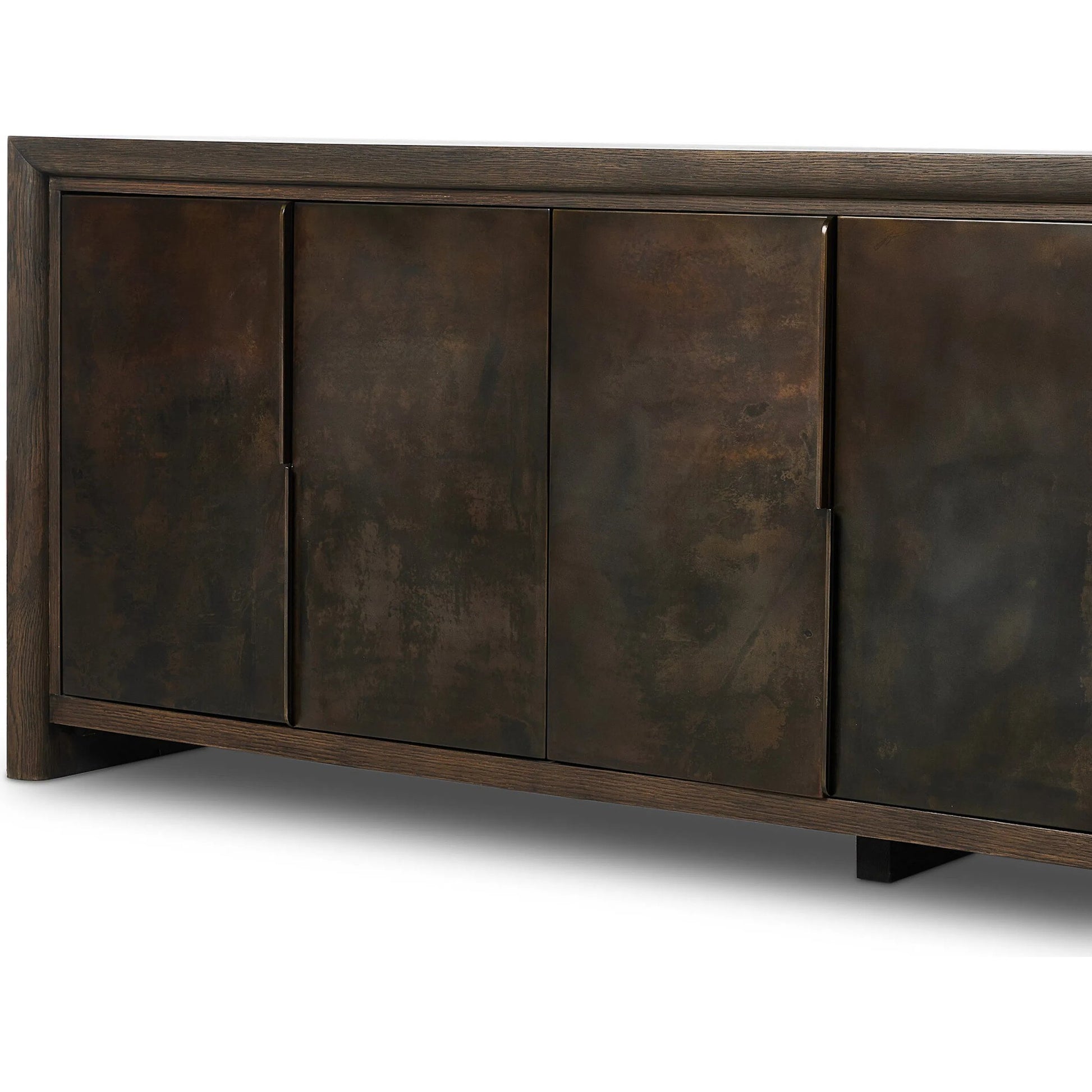 Arlington 6 Door Sideboard by Four Hands in espresso oak veneer. Made from oak veneer in a traditional style.