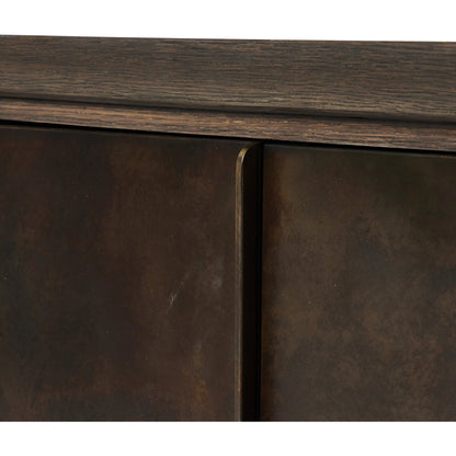 Arlington 6 Door Sideboard by Four Hands in espresso oak veneer. Made from oak veneer in a traditional style.