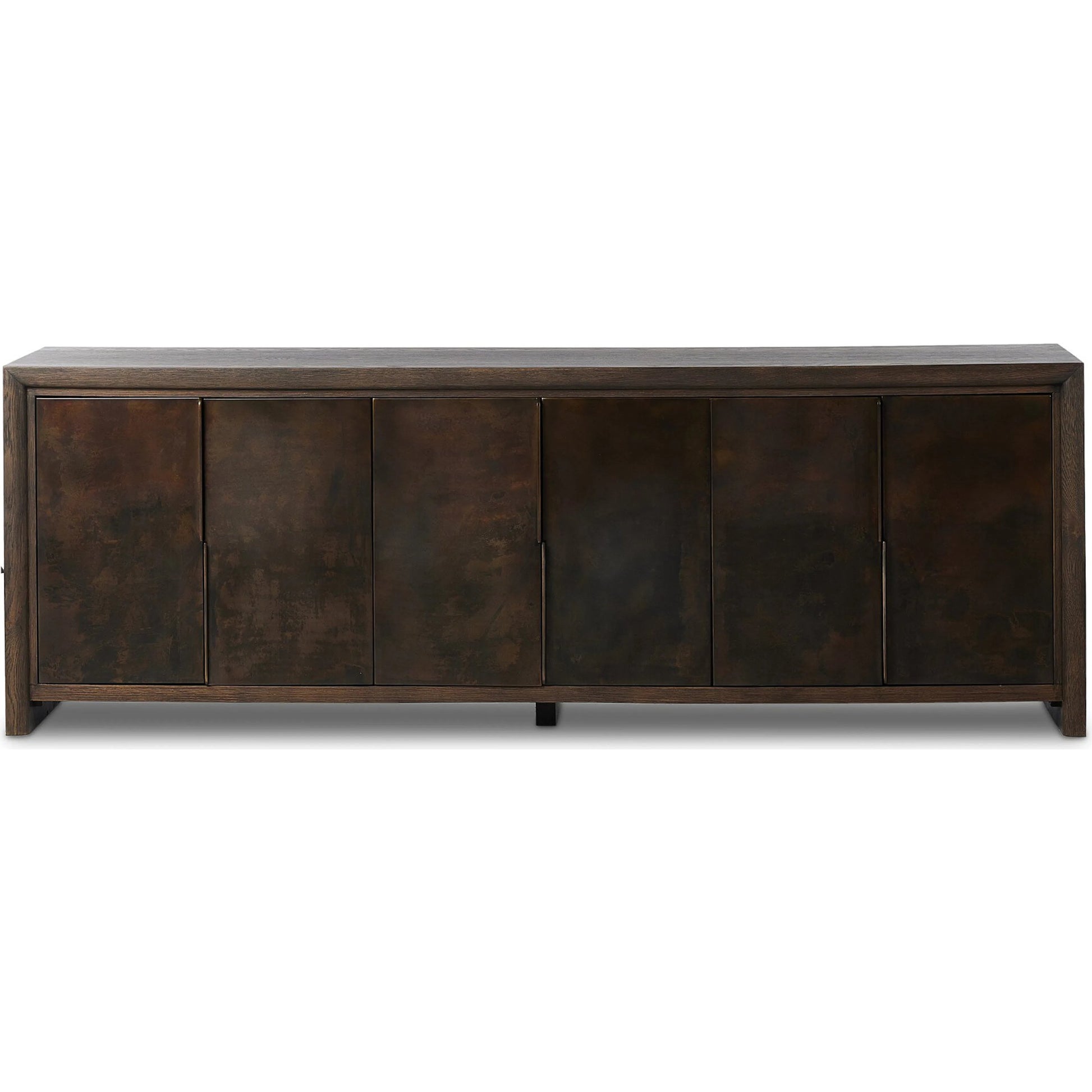 Arlington 6 Door Sideboard by Four Hands in espresso oak veneer. Made from oak veneer in a traditional style.