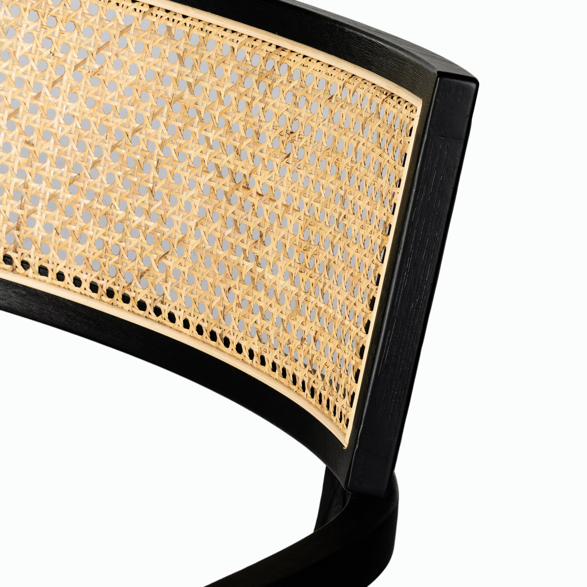 Britt Dining Armchair by Four Hands. Made from 92% polyester, 8% flax, linen, solid nettlewood, cane in a modern style.