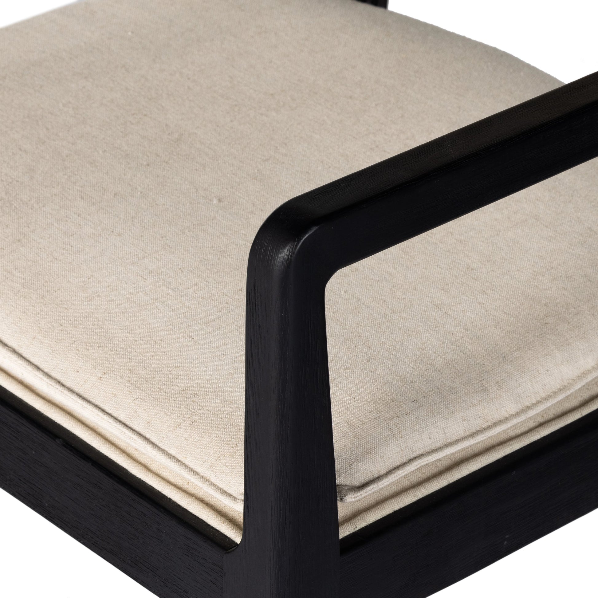 Britt Dining Armchair by Four Hands. Made from 92% polyester, 8% flax, linen, solid nettlewood, cane in a modern style.