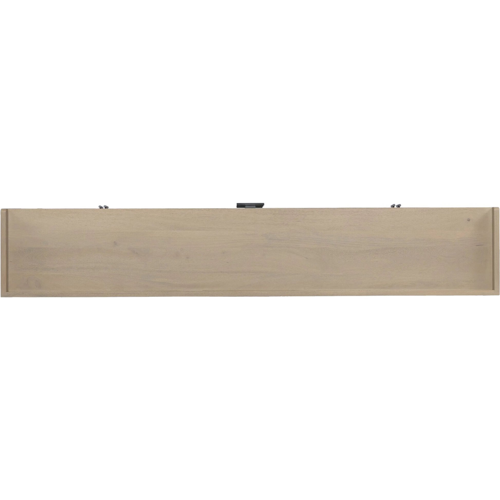 Caprice 96" Sideboard by Four Hands in natural mango. Made from solid mango, iron, cane in a modern style.
