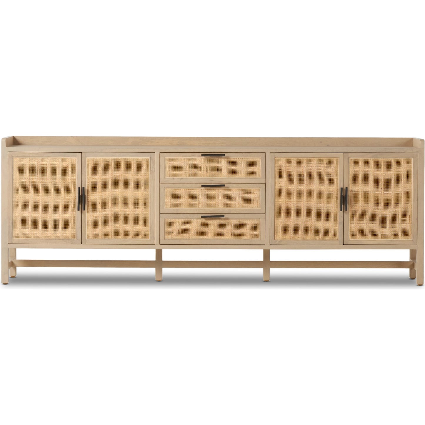 002 SI-2074167 | Additional Silo | Caprice 96" Sideboard by Four Hands in natural mango. Made from solid mango, iron, cane in a modern style.