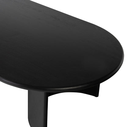 Paden Large Coffee Table by Four Hands in aged black. Made from thin acacia veneer, solid acacia in a modern style.