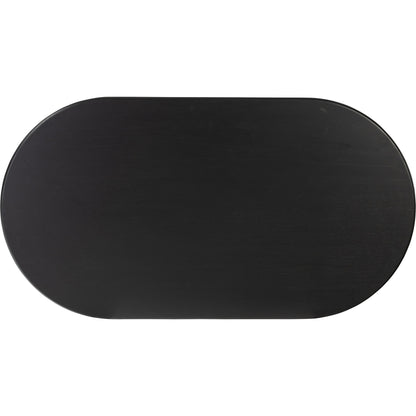 Paden Large Coffee Table by Four Hands in aged black. Made from thin acacia veneer, solid acacia in a modern style.
