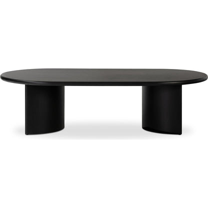 Paden Large Coffee Table by Four Hands in aged black. Made from thin acacia veneer, solid acacia in a modern style.