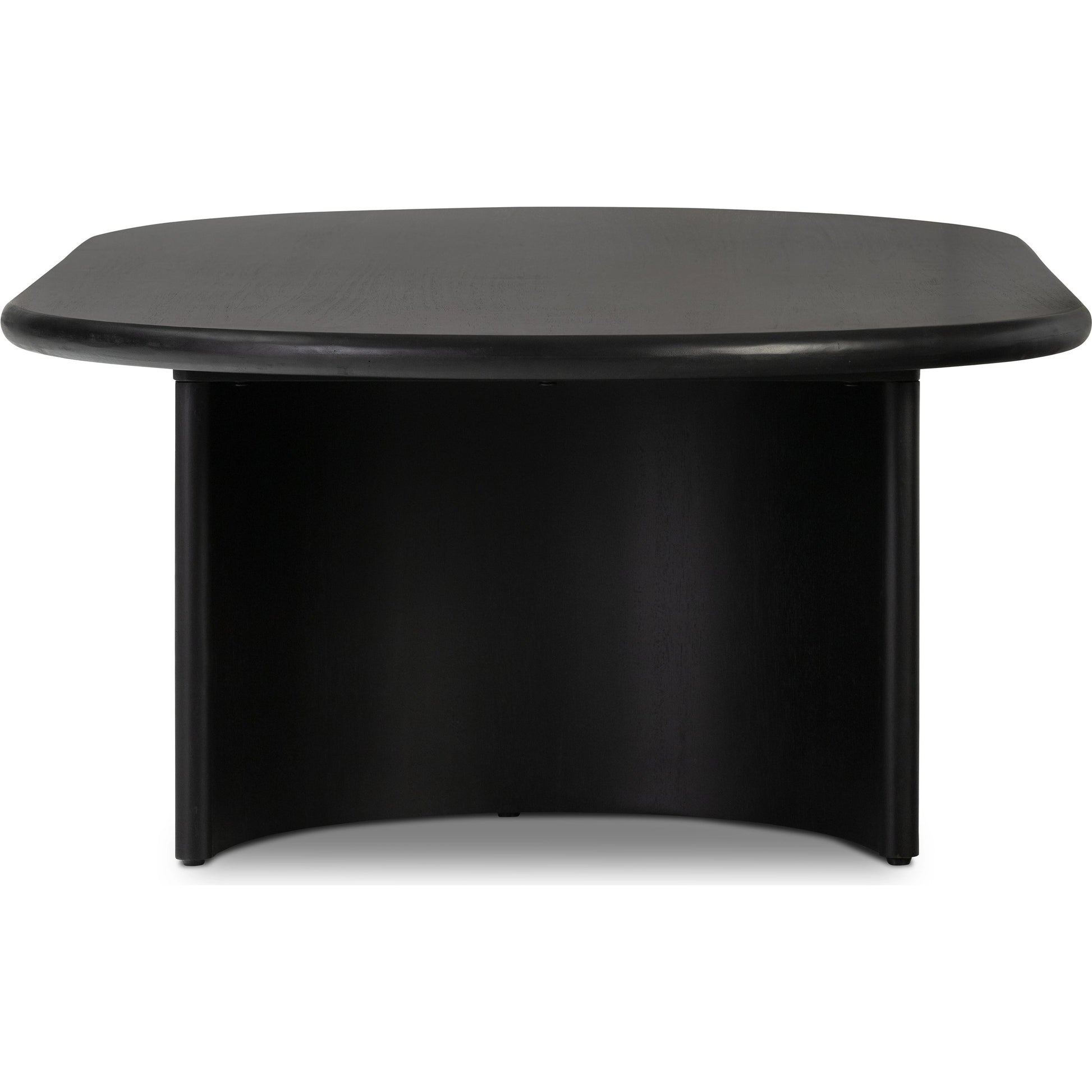 Paden Large Coffee Table by Four Hands in aged black. Made from thin acacia veneer, solid acacia in a modern style.