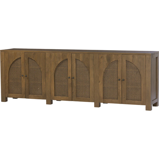 Tilda 6 Door Sideboard by Four Hands in black wash mango. Made from unique in a modern style.