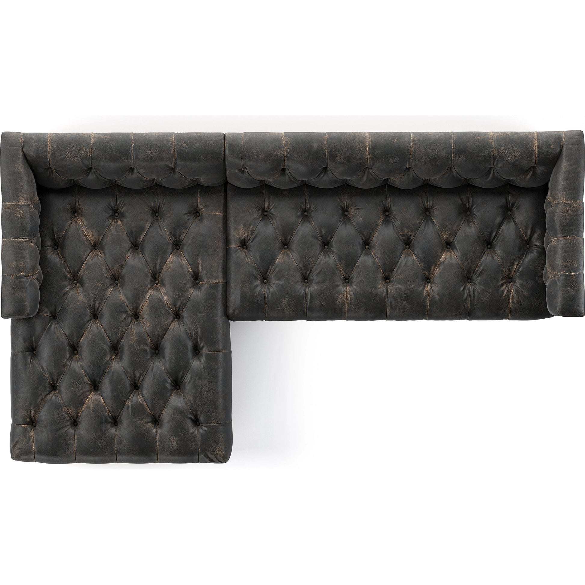 Maxx 2-PC Sectional by Four Hands in destroyed black. Made from unique in a modern style.
