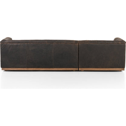 Maxx 2-PC Sectional by Four Hands in destroyed black. Made from unique in a modern style.