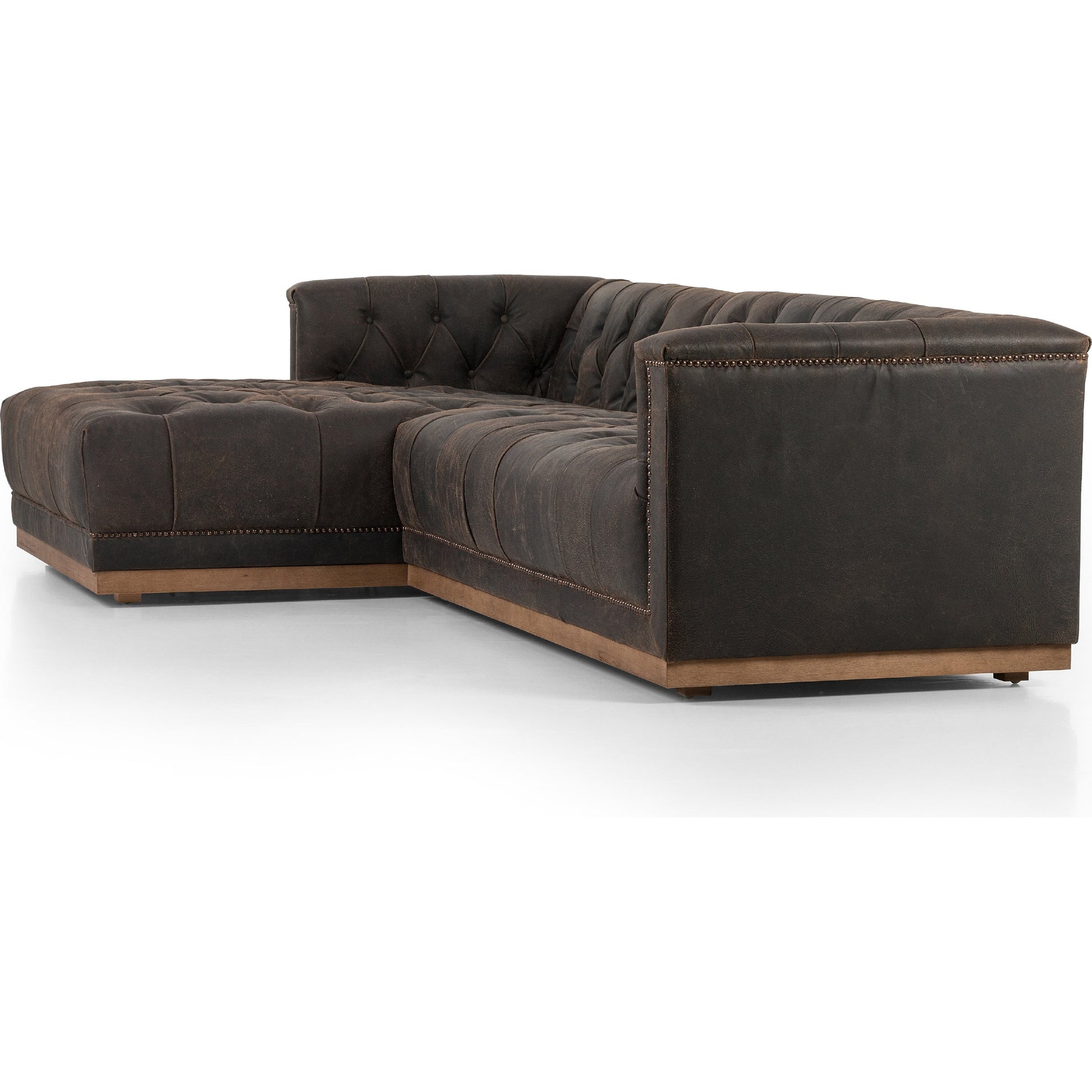 Maxx 2-PC Sectional by Four Hands in destroyed black. Made from unique in a modern style.