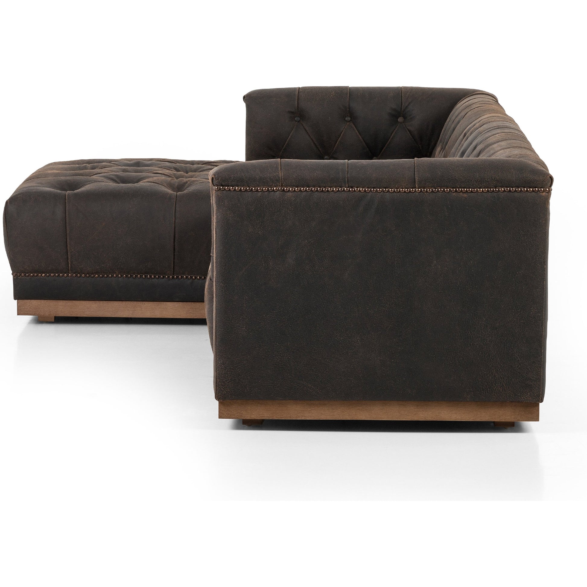 Maxx 2-PC Sectional by Four Hands in destroyed black. Made from unique in a modern style.