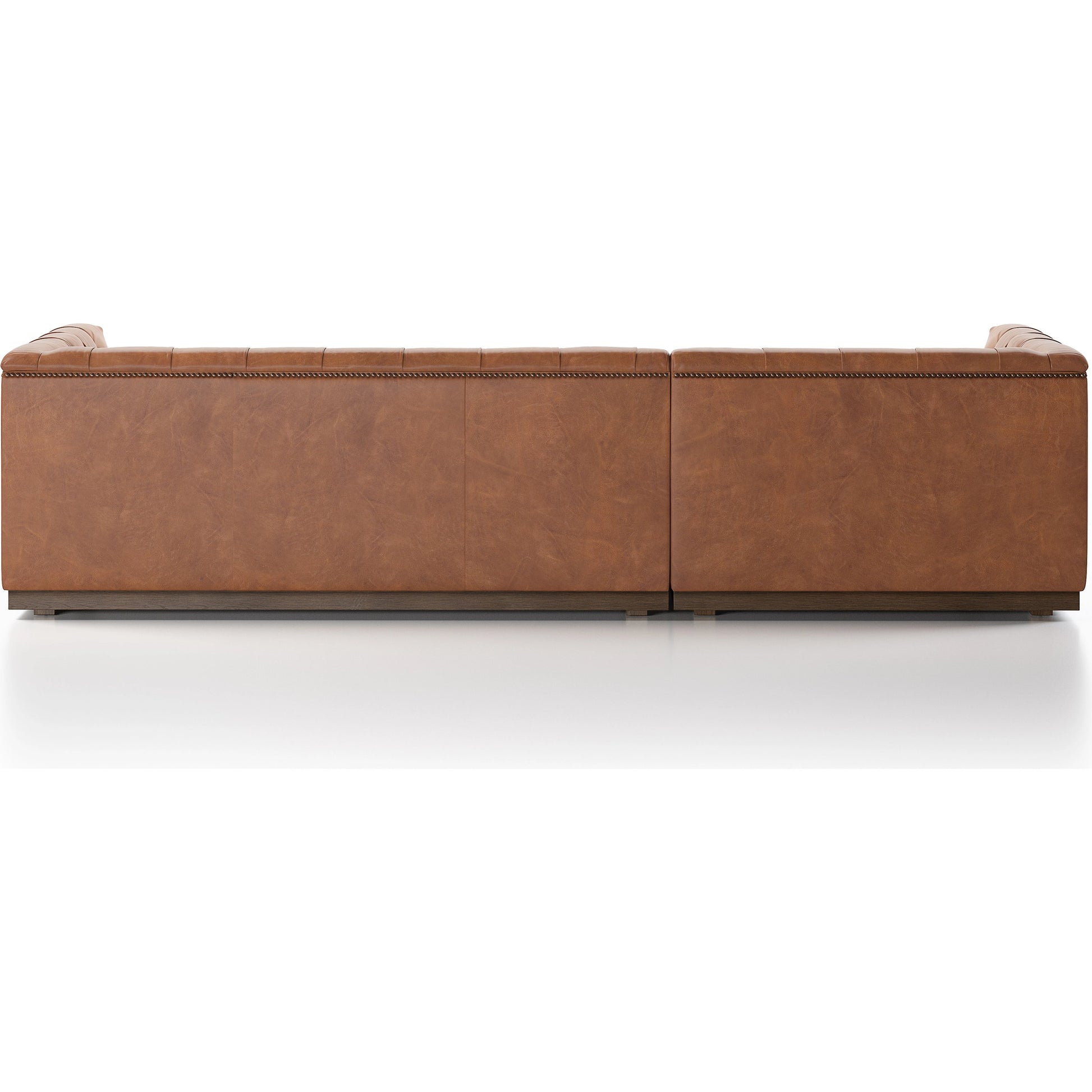 Maxx 2-Piece Sectional by Four Hands in sapphire birch. Made from 92% polyester, 5% cotton, 3% latex, solid parawood, iron in a modern style.