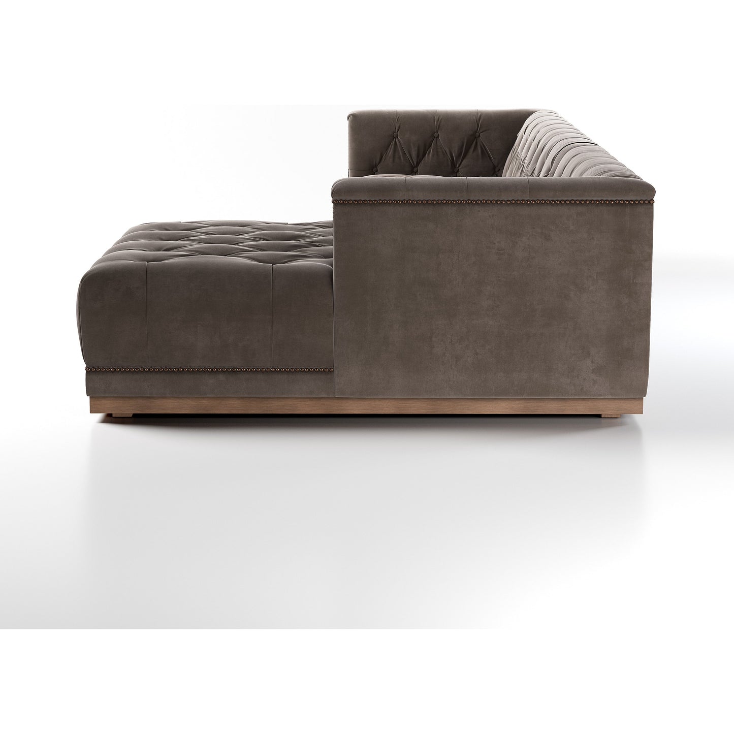 006 SI-1901678 | Additional Silo | Maxx 2-Piece Sectional by Four Hands in sapphire birch. Made from 92% polyester, 5% cotton, 3% latex, solid parawood, iron in a modern style.