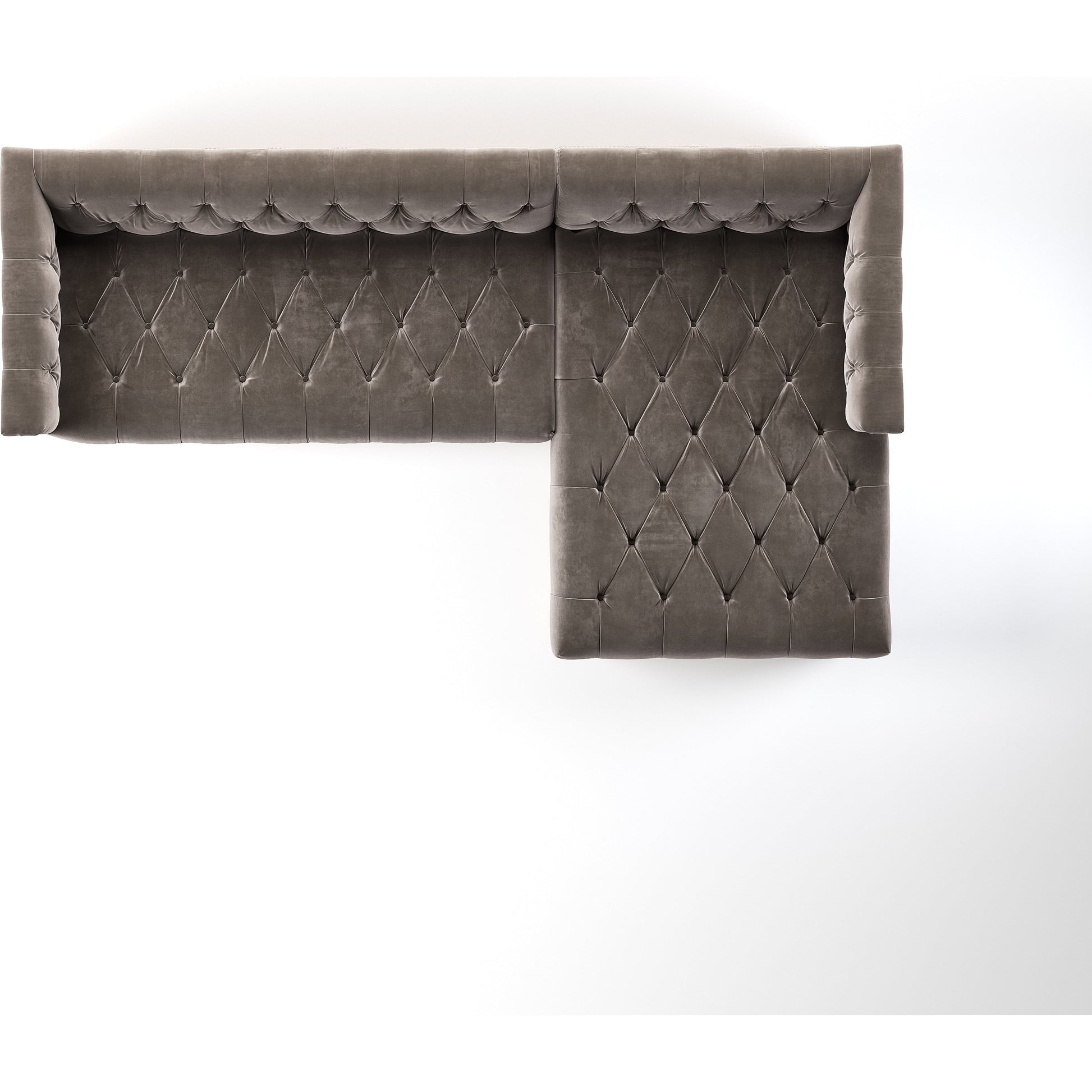 Maxx 2-Piece Sectional by Four Hands in sapphire birch. Made from 92% polyester, 5% cotton, 3% latex, solid parawood, iron in a modern style.