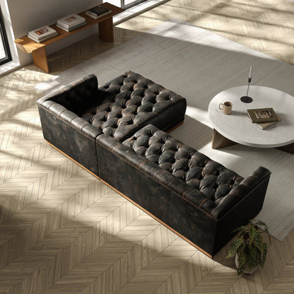 Maxx 2-PC Sectional by Four Hands in destroyed black. Made from unique in a modern style.