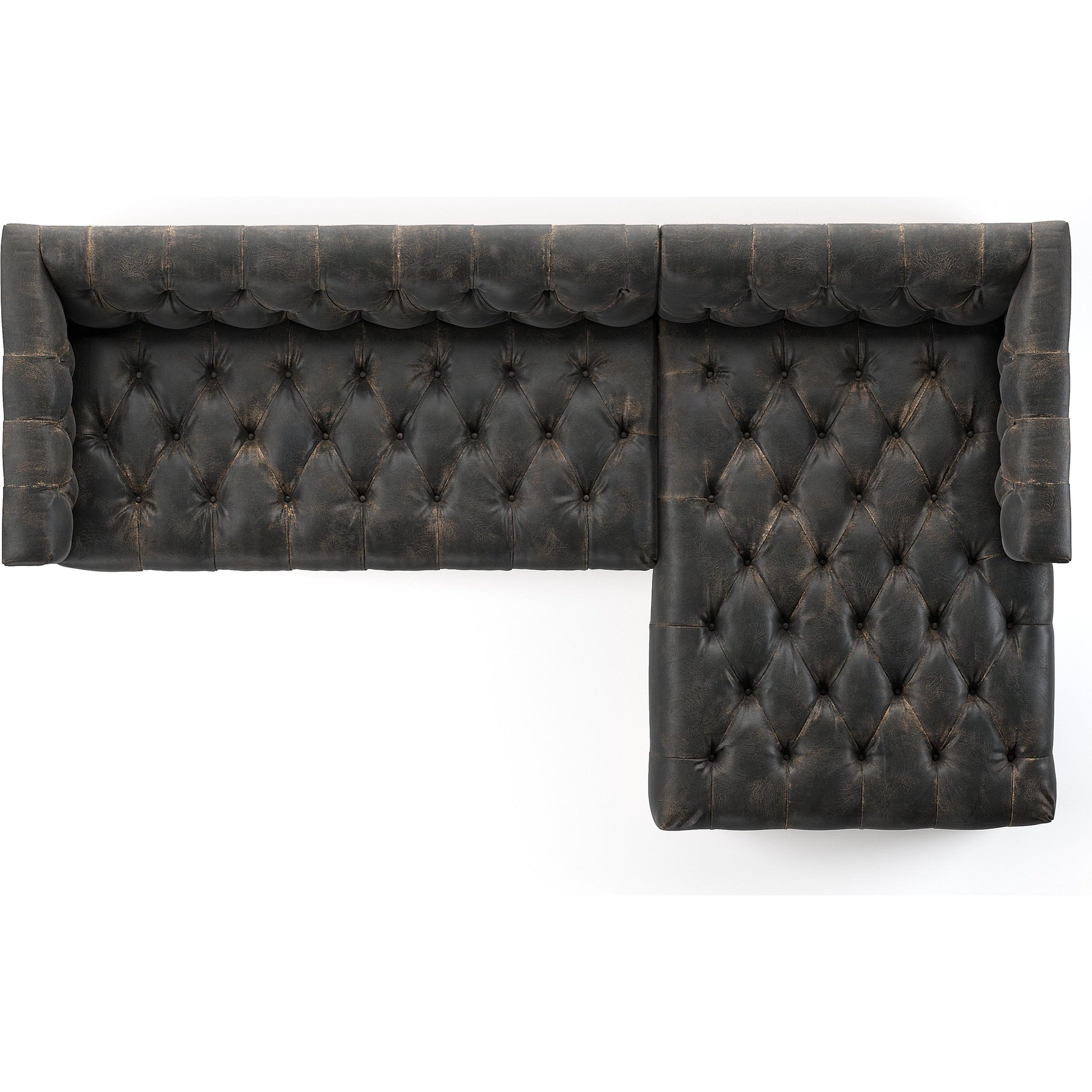 Maxx 2-PC Sectional by Four Hands in destroyed black. Made from unique in a modern style.