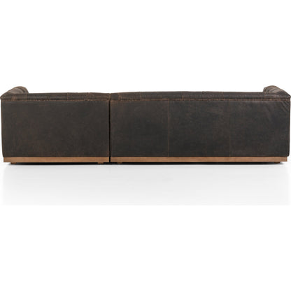 Maxx 2-PC Sectional by Four Hands in destroyed black. Made from unique in a modern style.
