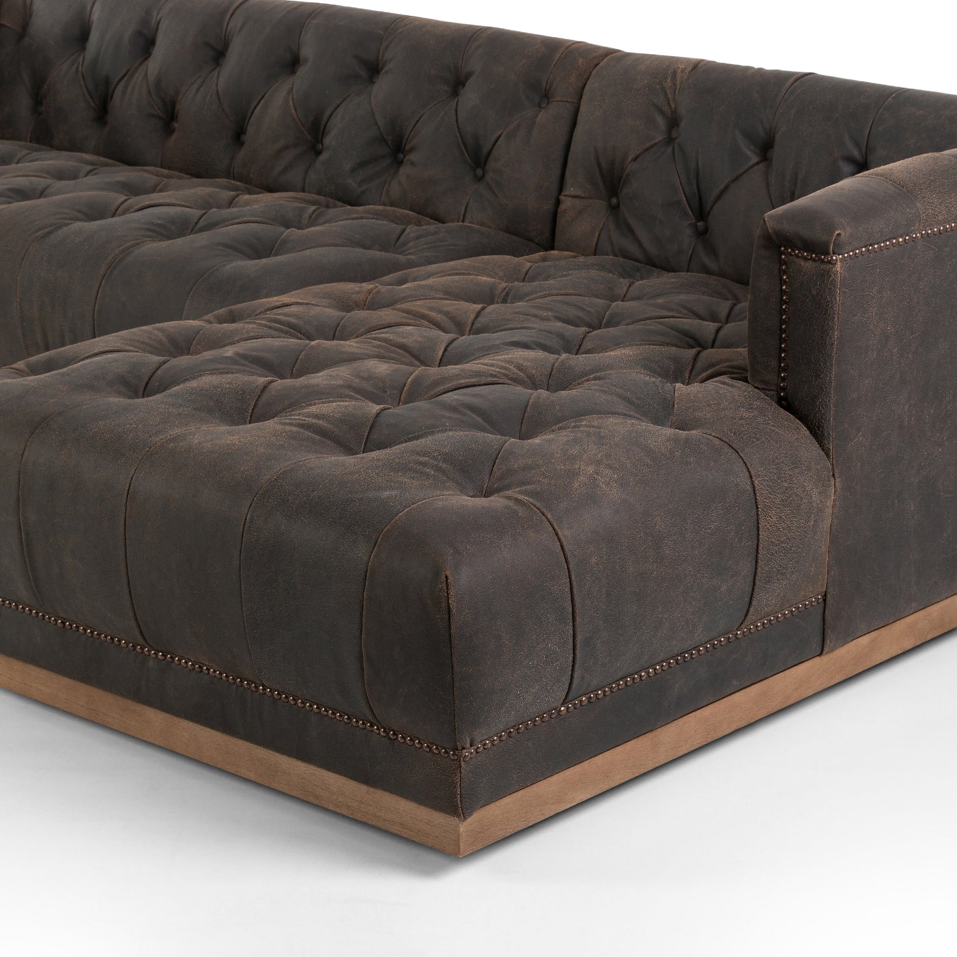 Maxx 2-PC Sectional by Four Hands in destroyed black. Made from unique in a modern style.