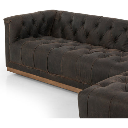 Maxx 2-PC Sectional by Four Hands in destroyed black. Made from unique in a modern style.