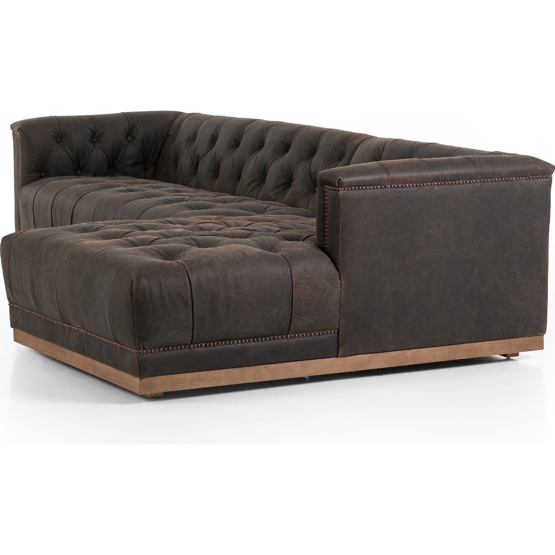Maxx 2-PC Sectional by Four Hands in destroyed black. Made from unique in a modern style.