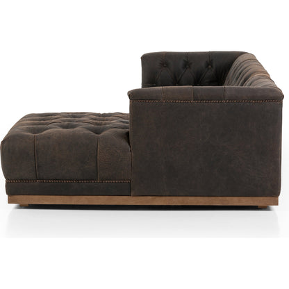 Maxx 2-PC Sectional by Four Hands in destroyed black. Made from unique in a modern style.