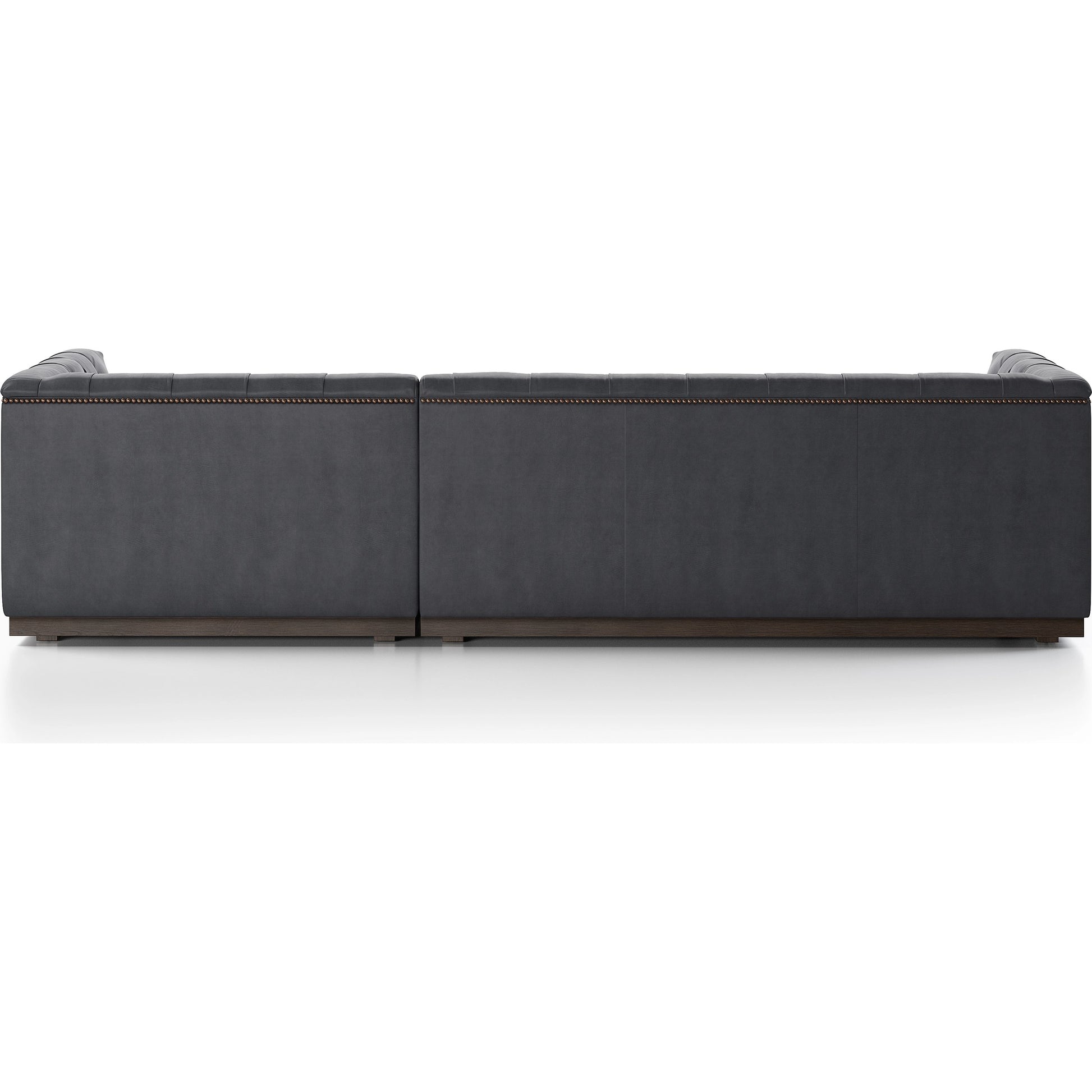 Maxx 2-Piece Sectional by Four Hands in sapphire birch. Made from 92% polyester, 5% cotton, 3% latex, solid parawood, iron in a modern style.